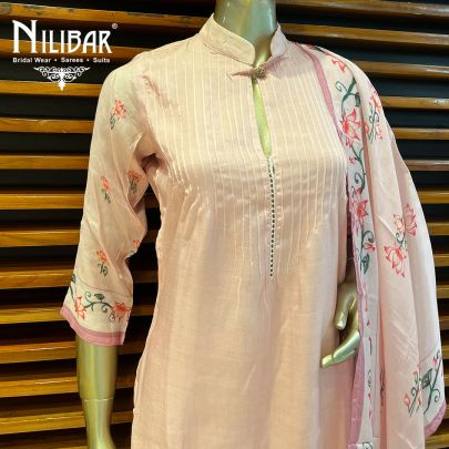 Baby Pink  Cotton Cotton Suit Set