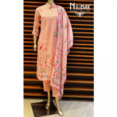 Baby Pink  Cotton Cotton Suit Set