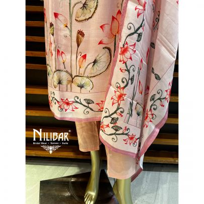 Baby Pink  Cotton Cotton Suit Set