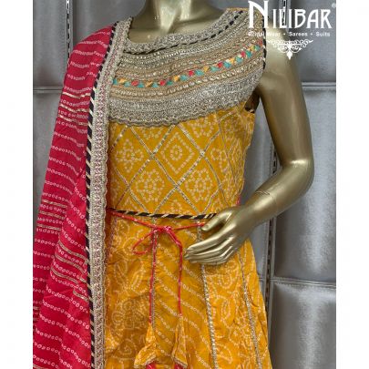 Yellow Magenta Cotton Suit