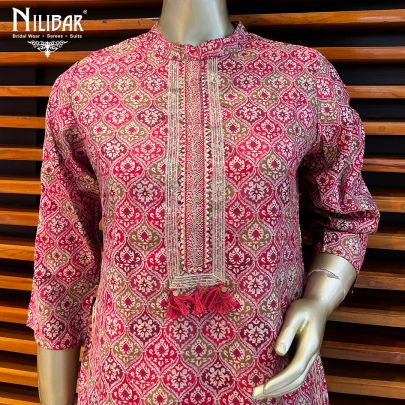 Maroon  Cotton Suit Set