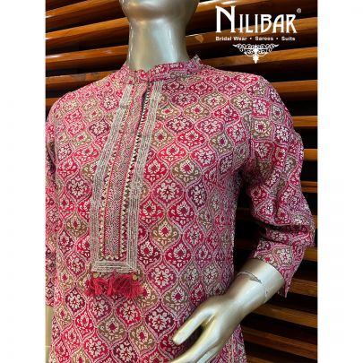 Maroon  Cotton Suit Set