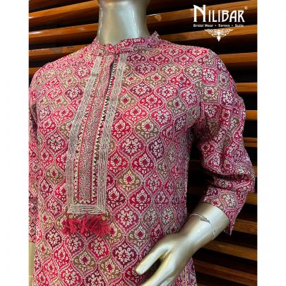 Maroon  Cotton Suit Set