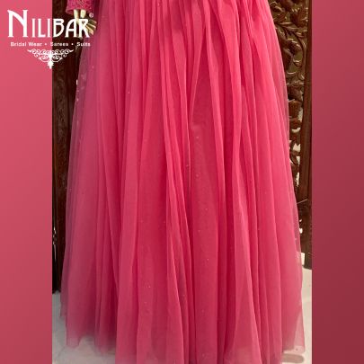 Magenta Soft Net Gown