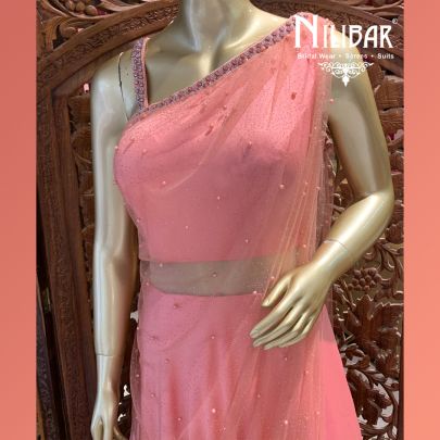 Light Pink Net Gown