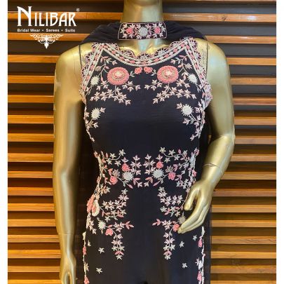 Dark Blue Silk Jumpsuit