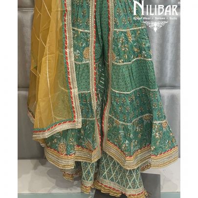 Green Cotton Stitched Suit