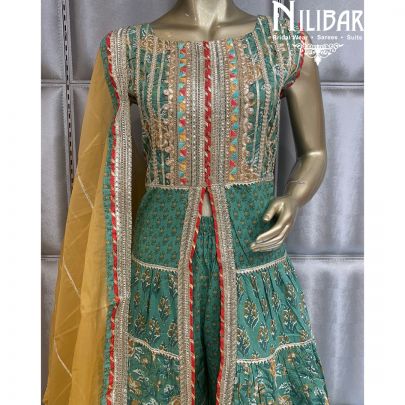 Green Cotton Stitched Suit