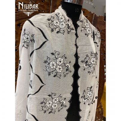 White Kota Dori Dupatta