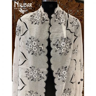 White Kota Dori Dupatta