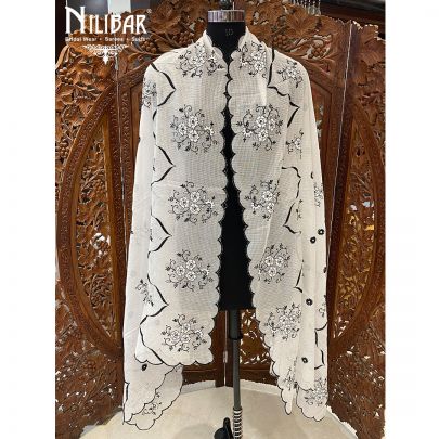 White Kota Dori Dupatta