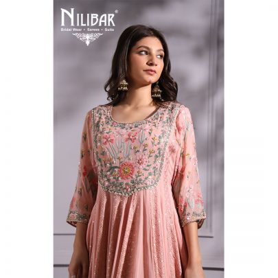 Soft Pink Georgette Anarkali Suit