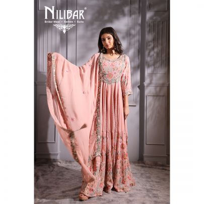 Soft Pink Georgette Anarkali Suit