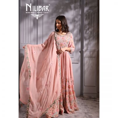 Soft Pink Georgette Anarkali Suit