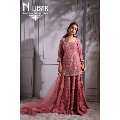 Rose Wood Silk Palazzo Suit