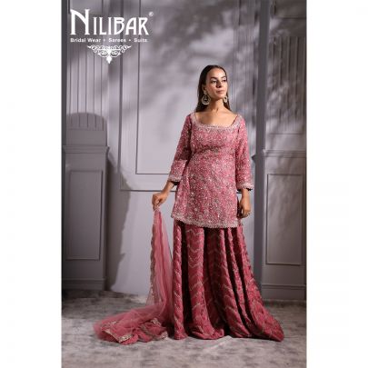 Rose Wood Silk Palazzo Suit
