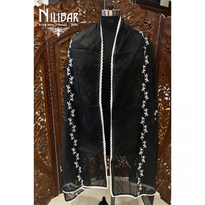 Oil Black Mulmul Cotton Dupatta
