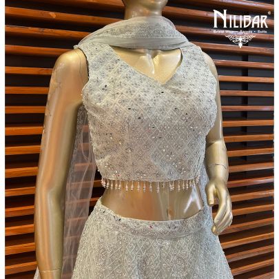 Pistachio Green Net Lehenga