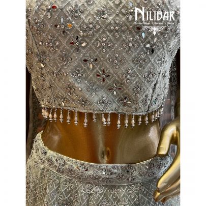 Pistachio Green Net Lehenga