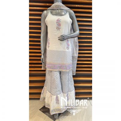 White Cotton Mirror Pant Suit