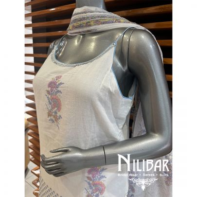 White Cotton Mirror Pant Suit