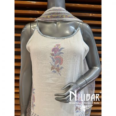 White Cotton Mirror Pant Suit