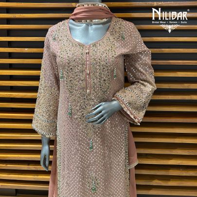 Punch Pink Georgette Loose Pant Suit Set