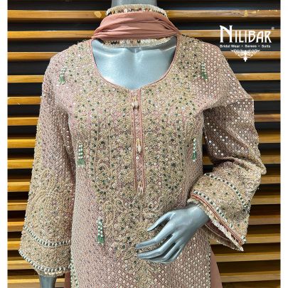 Punch Pink Georgette Loose Pant Suit Set