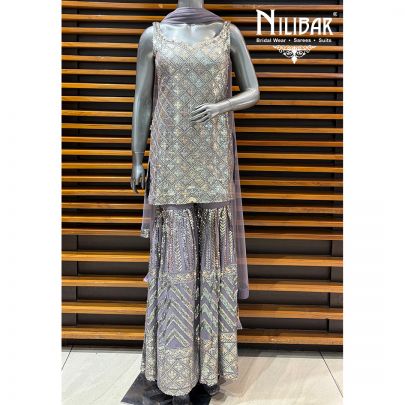 Lilac Georgette Garara Suit