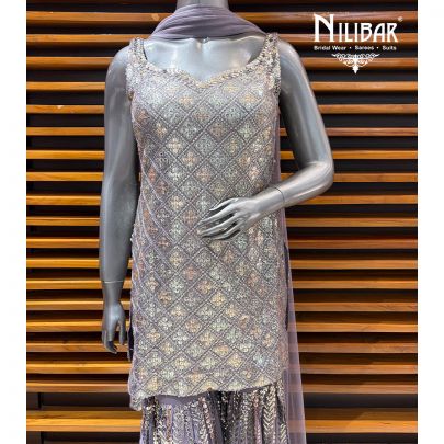 Lilac Georgette Garara Suit
