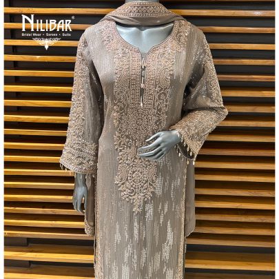 Light Brown Georgette Loose Pant Suit