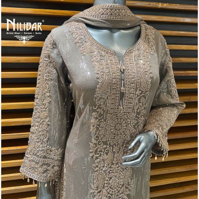 Light Brown Georgette Loose Pant Suit