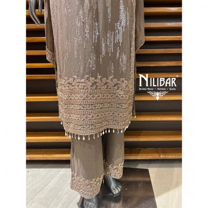 Light Brown Georgette Loose Pant Suit