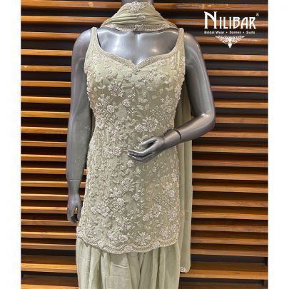 Light Pistachio Green Georgette Salwar Suit