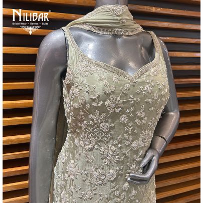 Light Pistachio Green Georgette Salwar Suit