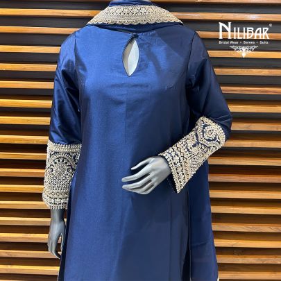 Royal Blue Silk Pant Suit