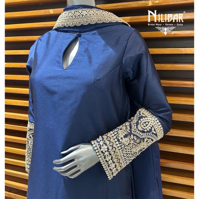 Royal Blue Silk Pant Suit