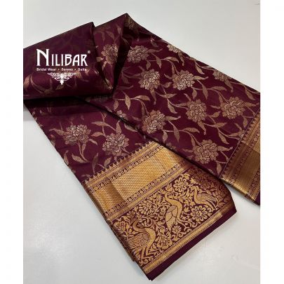 Wine Silk Traditional Saree