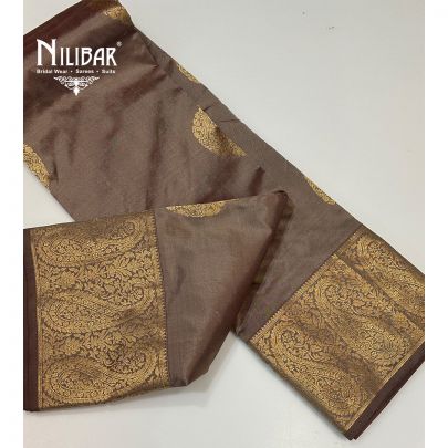 Light Brown Silk Traditional Saree