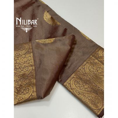 Light Brown Silk Traditional Saree