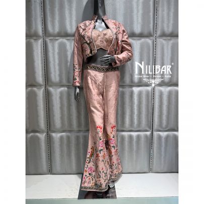 Pink Silk Floral Co-ord Set