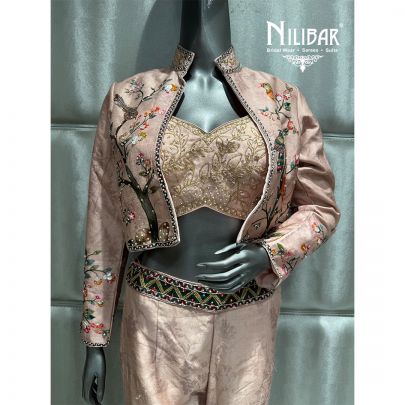 Pink Silk Floral Co-ord Set