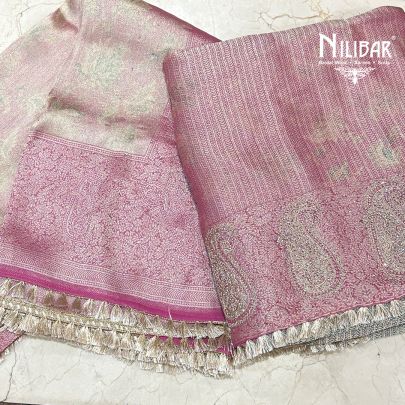 Pink Silk Unstitched Suit