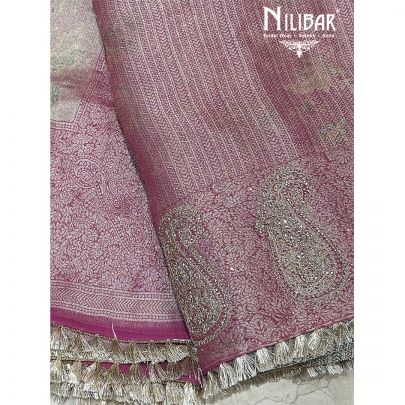 Pink Silk Unstitched Suit