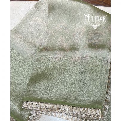 Green Silk Unstitched Suit