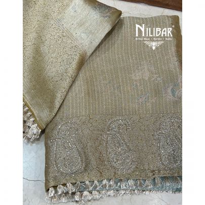 Yellow Silk Unstitched Suit