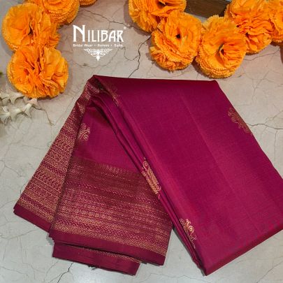 Hot Pink Pure Silk Saree