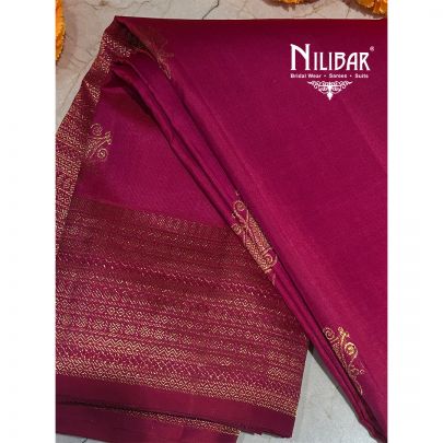 Hot Pink Pure Silk Saree