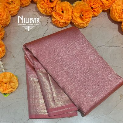 Rose Pink Pure Silk Saree
