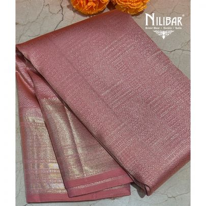 Rose Pink Pure Silk Saree
